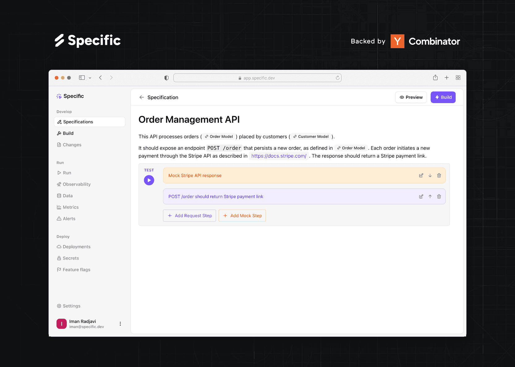 Specific - Backend Services Without Code